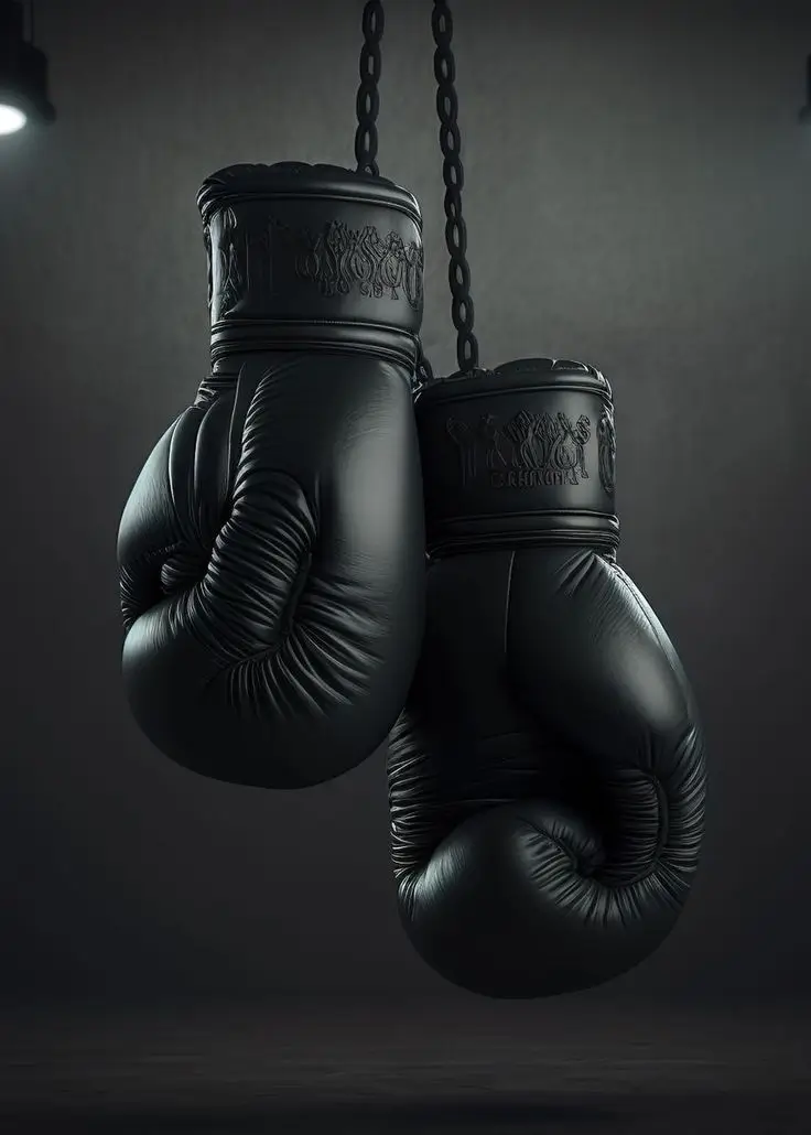black boxing glovers